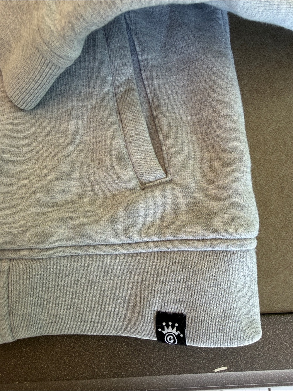 Stüssy Gray Varsity Snap Front Jacket Pink Logo Embroidered Size M Streetwear - Picture 4 of 7